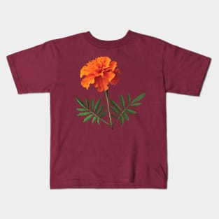 Marigolds - Orange Marigold Kids T-Shirt